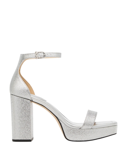 Merriam glitter embellished leather platform sandal