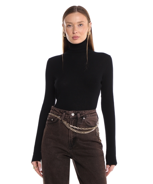 Джемпер-водолазка облегающего кроя