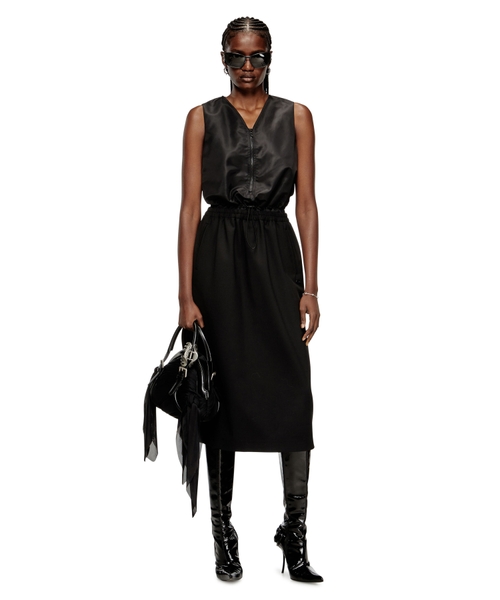 D-ruid-r2 midi dress with wool skirt