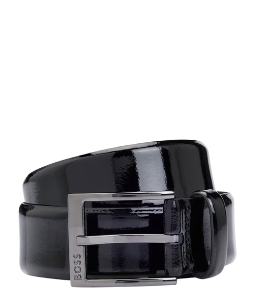 Italian-made belt with branded buckle