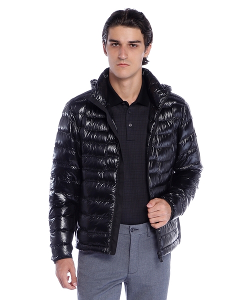 Quilted jacket with hood