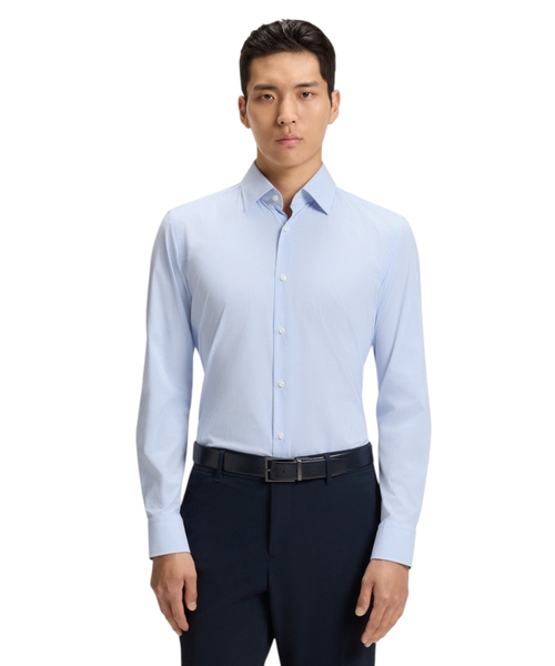 Slim-fit shirt performance-stretch fabric
