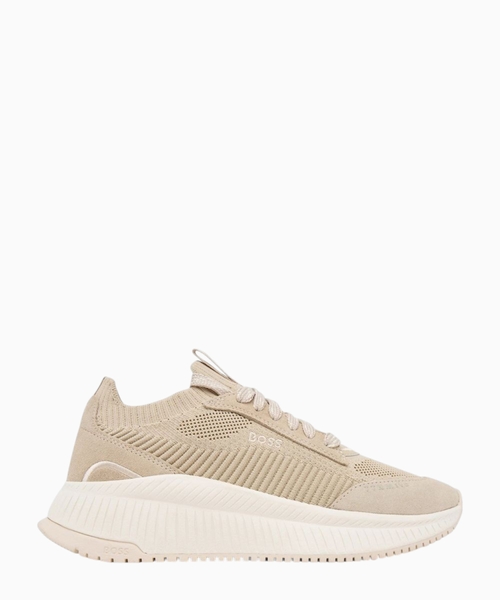 TTNM EVO trainers with knitted uppers and suede trims