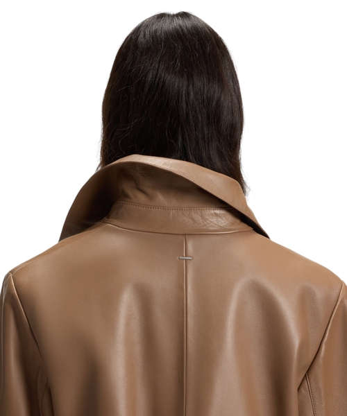 leather tie up jacket