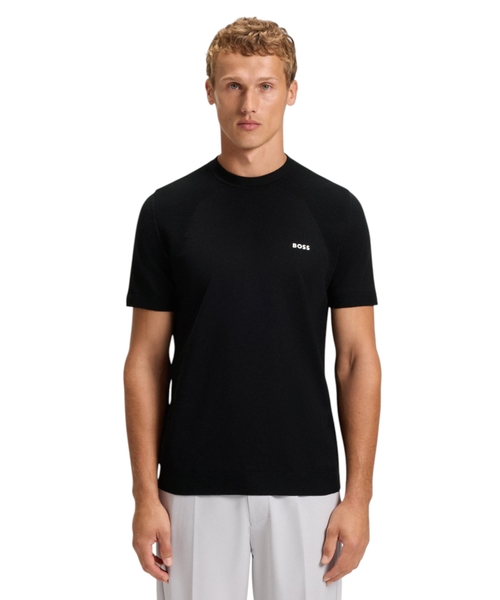 Knit T-shirt in a cotton blend