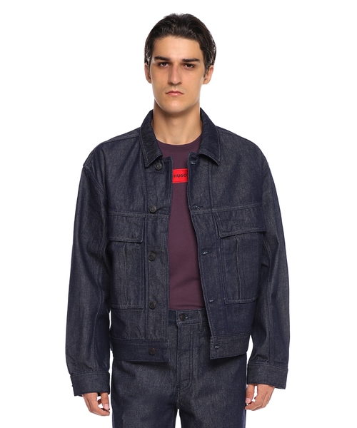 Bol biçimli denim gödəkçə
