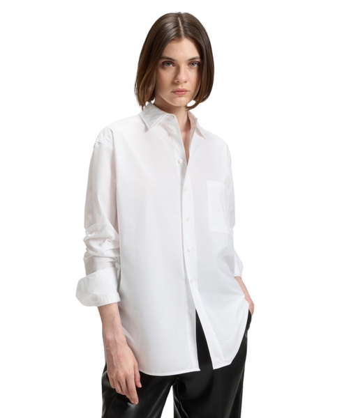 Pambıqdan hazırlanmış bol biçimli köynək