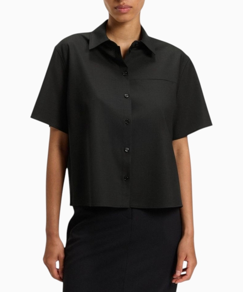 Regular-fit short-sleeved blouse