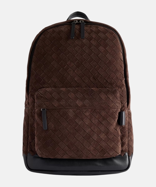 Intrecciato suede backpack