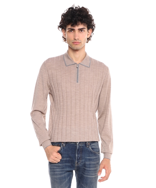 Zip-neck Sporty sweater