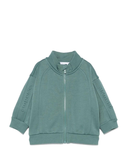 Zip-up cotton sweatshirt
