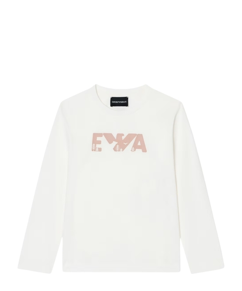 Футболка с длинными рукавами и принтом логотипа