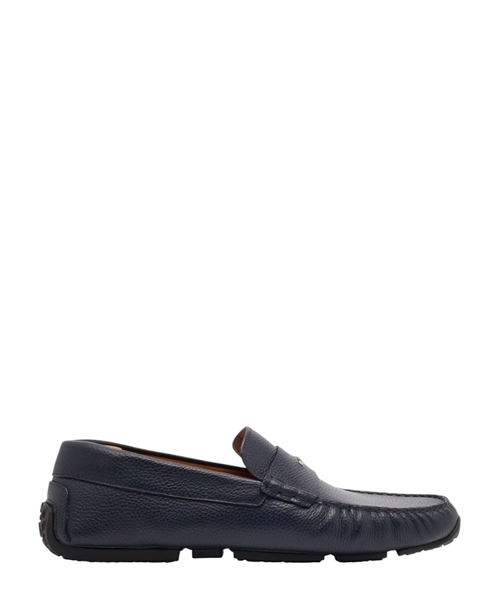 Pilot driver in grained leather