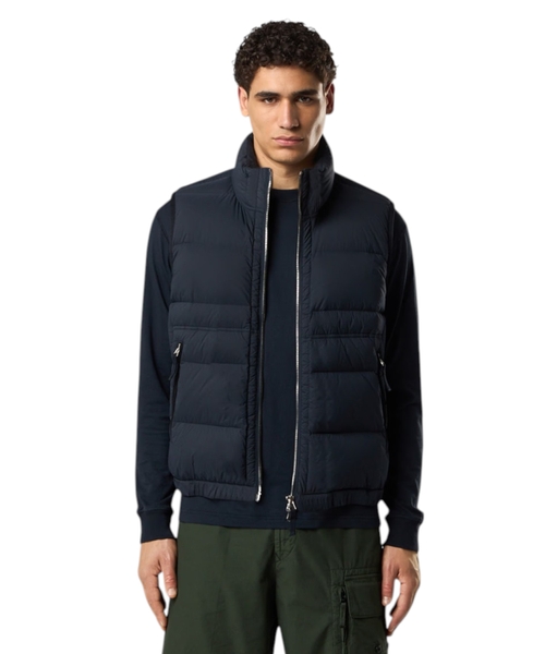 Crinkled padded gilet