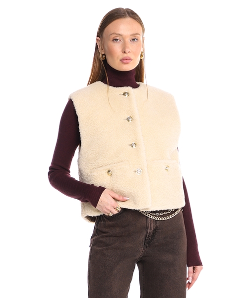 Короткий жилет без рукавов