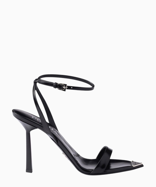 Brushed leather sandals