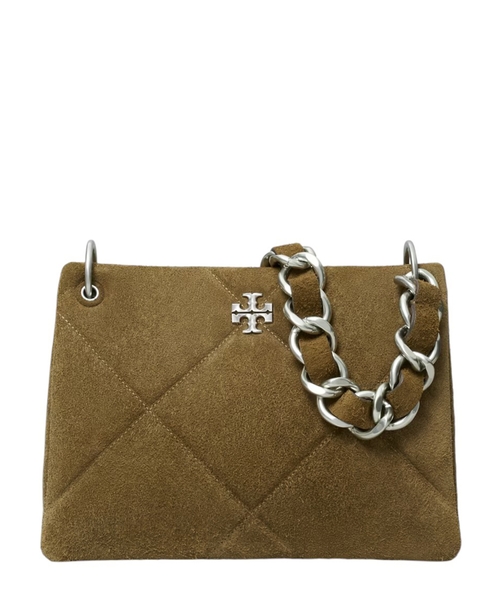 Small Kira Diamond quilt suede shoulder bag