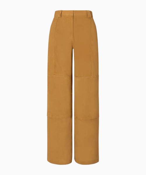 Relaxed-fit suede pant