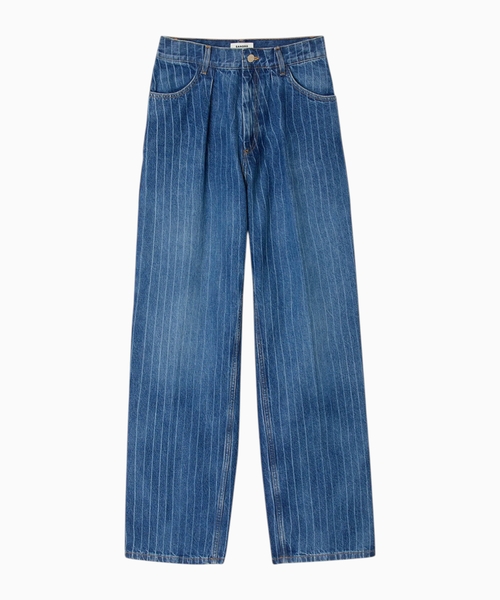 Zolaqlı enli biçimli Horizon denim şalvar