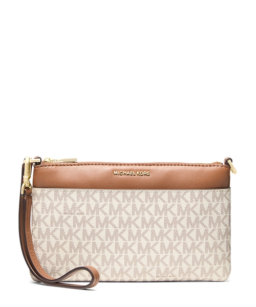Jet Set logo wristlet