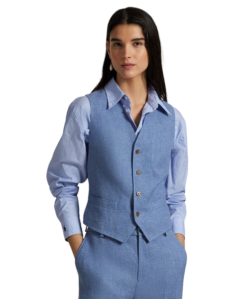 Жилет из льна и хлопка