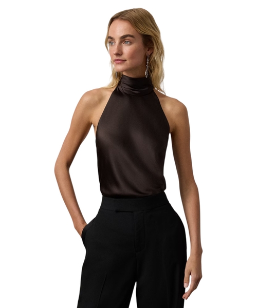 Chilton stretch silk charmeuse top