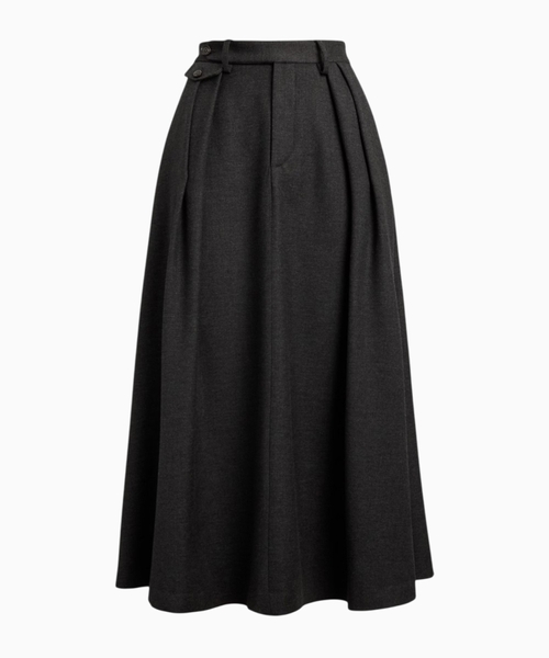 Evilyn wool flannel skirt