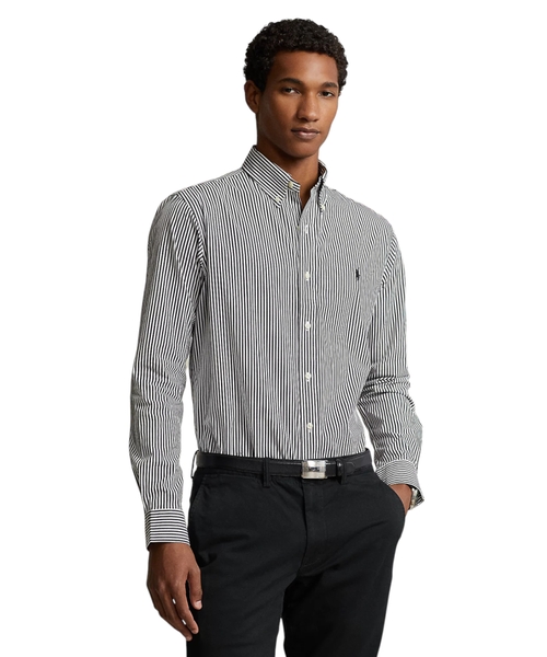 Рубашка классического кроя в полоску