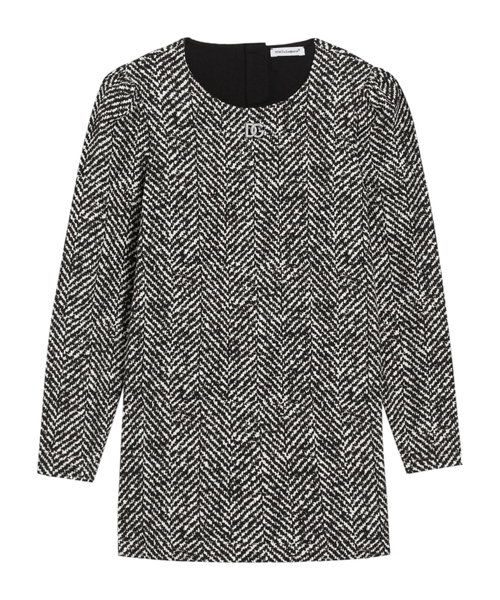 Interlock dress with print
