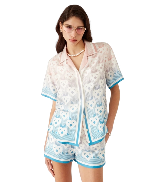 Printli qısaqol köynək