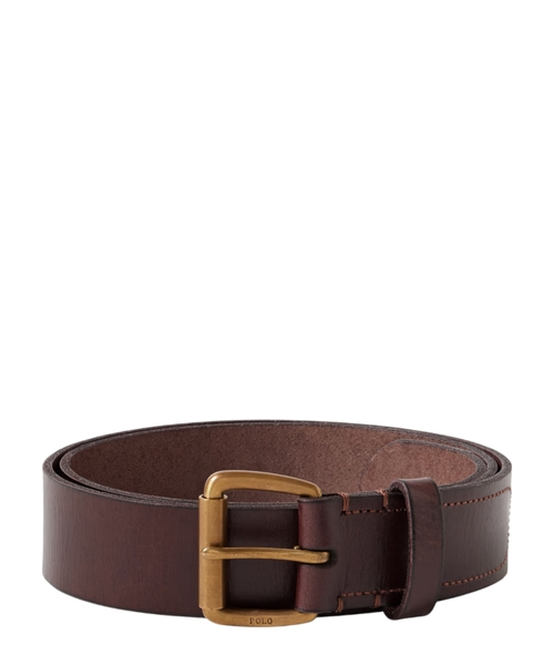 Polo Pony detallı dəri kəmər