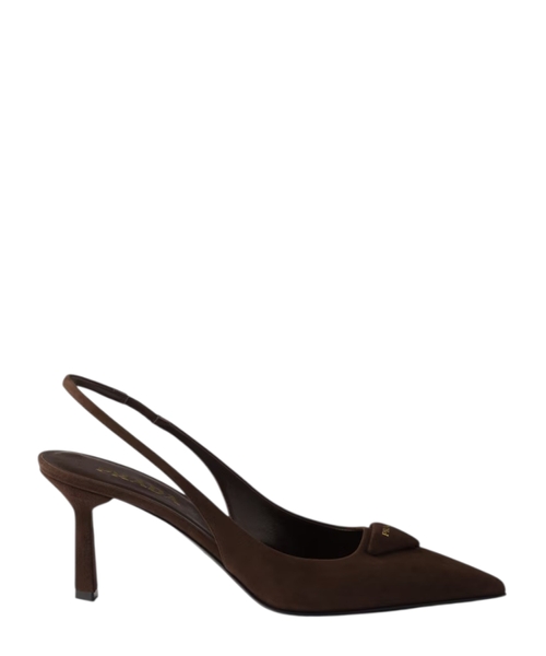 Zamşa slingback ayaqqabı