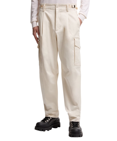 Cotton gabardine cargo trousers