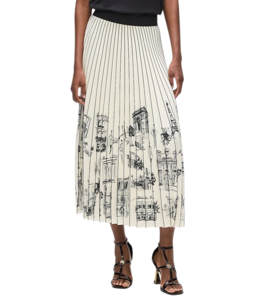 Paris sketch pleated skirt