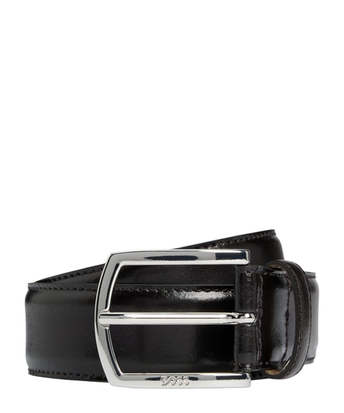 Ремень из итальянской кожи с полированной пряжкой