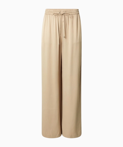 Extra-long relaxed-fit trousers in satin