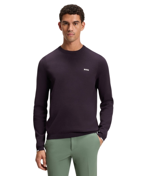 Cotton jumper with contrast details