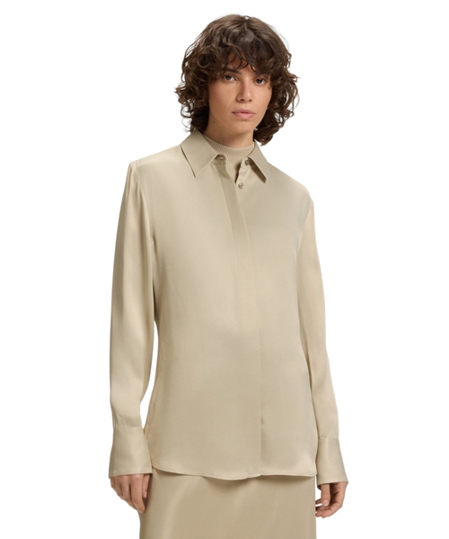 Regular-fit blouse in satin