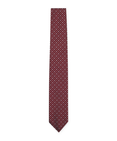 Silk-blend tie with dot motif