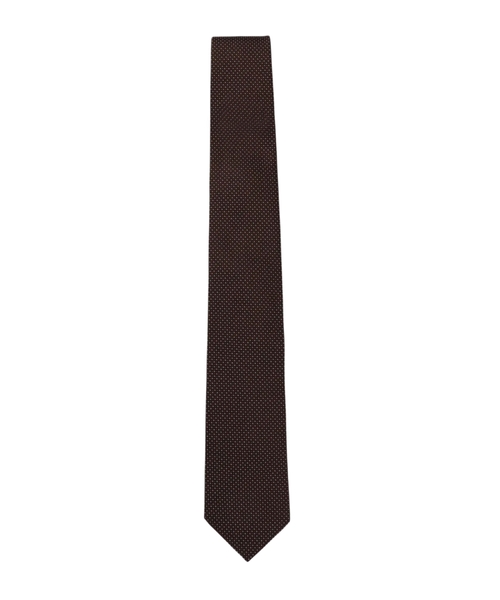 Patterned silk tie