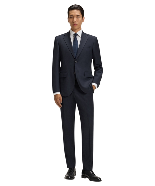 Düz biçimli yun kostyum