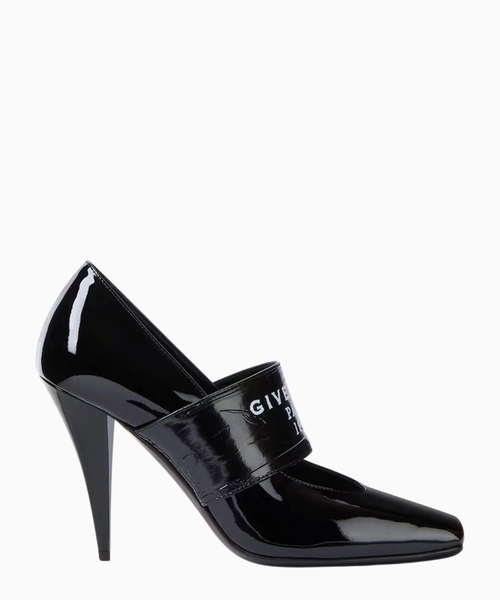 Laklı dəridən Sliced Square stiletto