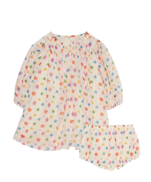 Çiçək naxışlı paltar