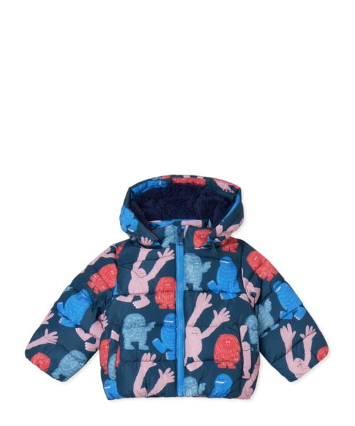 Printed hooded jacket