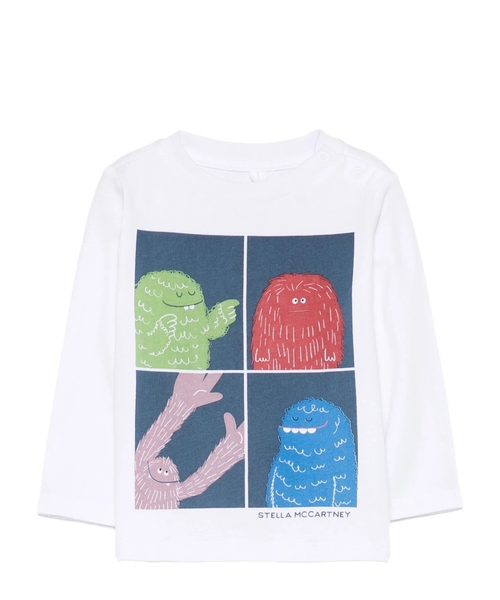 Monster-print long sleeve T-shirt