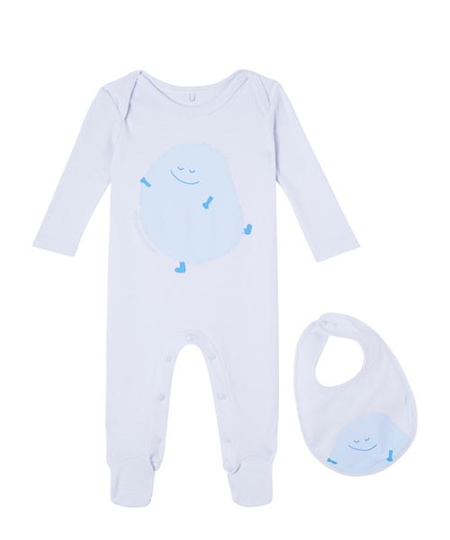 Хлопковый комплект боди и нагрудник