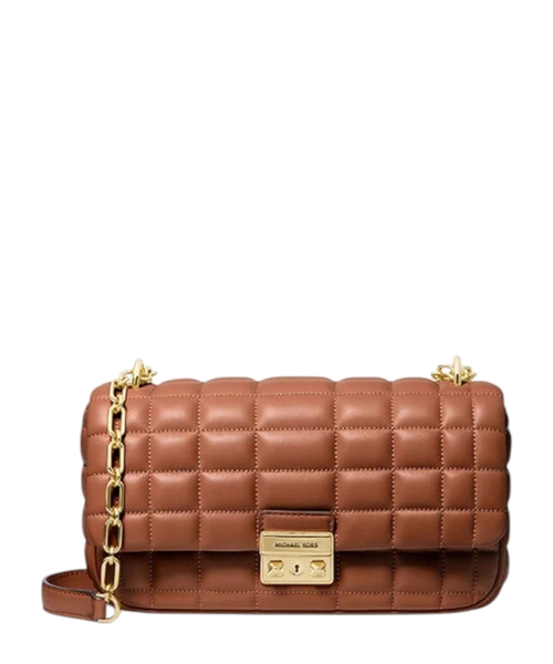 Большая стеганая кожаная сумка Tribeca