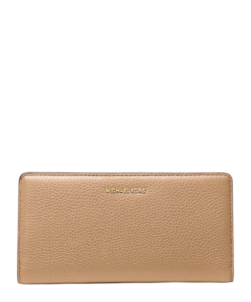 Bryant düyməli böyük ölçülü dənəvər dəridən portmone