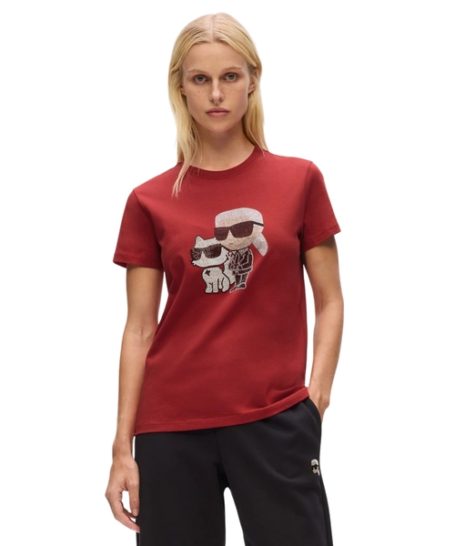 IKON Karl & Choupette rhinestone T-shirt