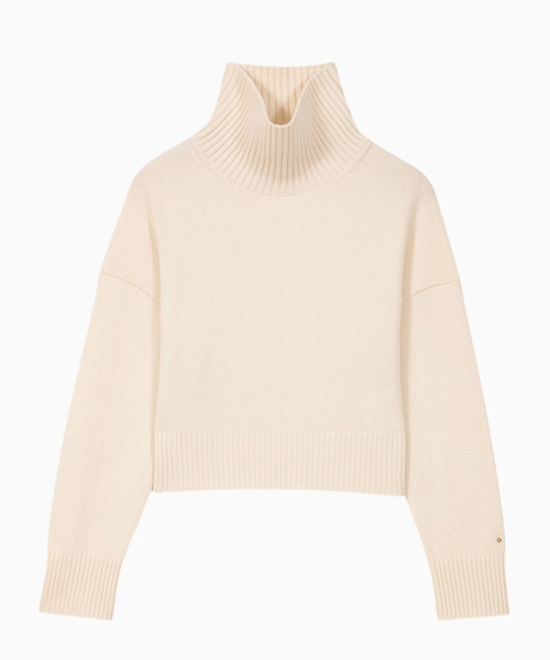 High-neck cashmere jumper
